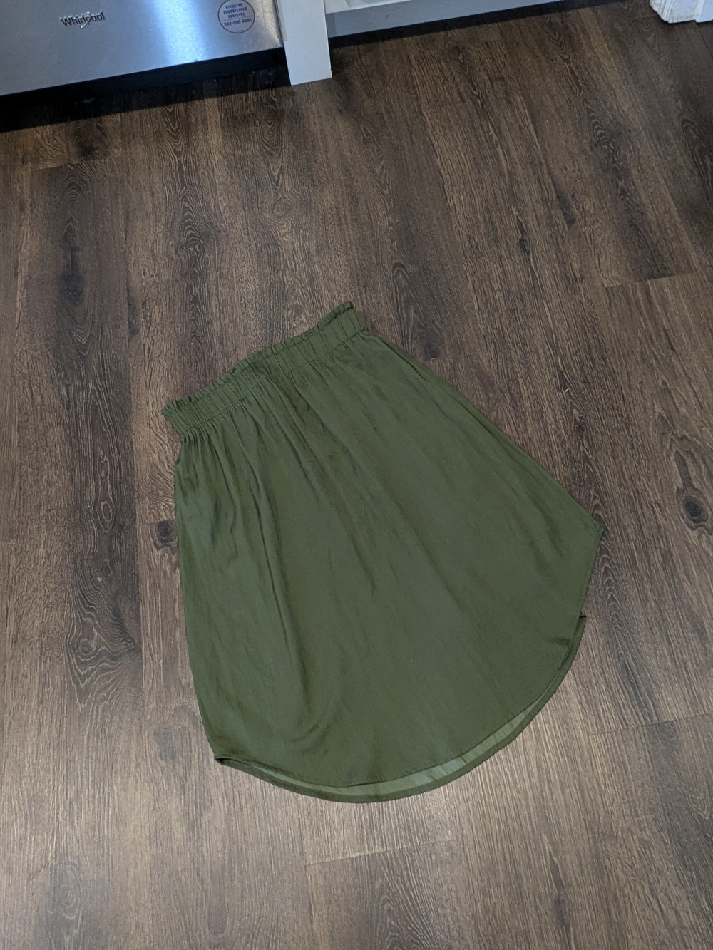 LOFT Forest Green A-Line Skirt XSP